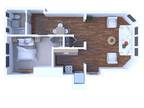 Campus Court Apartments - 1 Bedroom Floor Plan A1