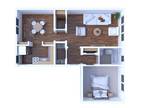 Campus Court Apartments - 1 Bedroom Floor Plan A2