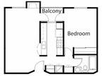 Chateau Hilgard - 1BR 1BA - FLOOR PLAN C - 962 HILGARD