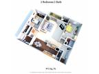 Deercross Apartments - The Meadowlark: Two Bedroom Two Bath - 972SqFt
