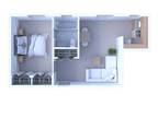 Times Square Apartments - 1 Bedroom Floor Plan A3