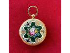 Antique 19th Century 18K Yellow Gold Enamel Pocket Watch Terond And Ravier