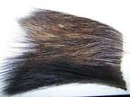 16 sq. in. 3" +/- long, dark & light MOOSE mane hair, tanned, fly tying material