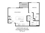 Estraya Westover Hills - 1BR 1BA (747 SF)