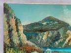 Pucci Vintage Miditerranean Oil Painting Seascape Landscape Seaside Large Big