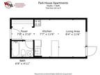 Park House Apartments - Studio 1 Bathroom