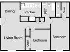 Clovis Courtyard Apartments - 2 Bedroom, 1.5 bath, Upstairs