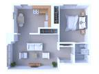 Scholars Corner Apartments - 1 Bedroom Floor Plan A2