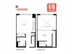 618 South Main Apartments - 1 Bedroom 1 Bath Loft 872 sq. ft.