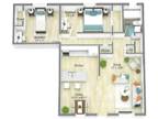 Park Apartments - Two Bedroom One Bath