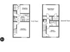 Crawford Square Apartments - 2 Bedroom 1.5 Bath Townhome - A2