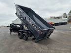 2023 IronBull 16' Roll-Off Gooseneck Dump Trailer w/1 BIN