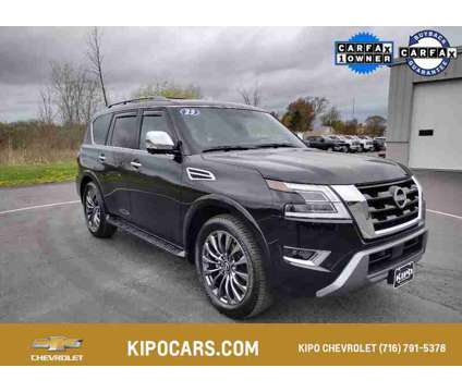 2023 Nissan Armada Platinum is a Black 2023 Nissan Armada Platinum SUV in Ransomville NY