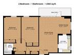 The Diplomats - 2 Bedroom 1 Bath - zoom floorplan