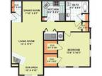 Gardens of Canal Court - One Bedroom One Bath (970 - 976 Square Feet)