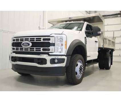 2023 Ford F-550SD XL w/9ft. Rugby Aluminum Hard Hat PTO Dump 4WD DRW is a White 2023 Ford F-550 Car for Sale in Canfield OH