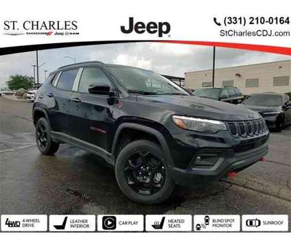 2023 Jeep Compass Trailhawk is a Black 2023 Jeep Compass Trailhawk SUV in Saint Charles IL