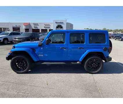 2022 Jeep Wrangler Unlimited Sahara 4xe is a Blue 2022 Jeep Wrangler Unlimited Sahara SUV in Fort Smith AR