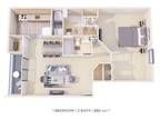 Fox Run Apartments and Townhomes - One Bedroom 2 Bath - 880 sqft