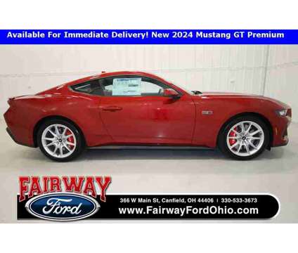 2024 Ford Mustang GT Premium is a Red 2024 Ford Mustang GT Premium Coupe in Canfield OH