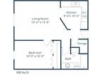 Danbury Apartment Community - Flickertail - One Bedroom - Plan A