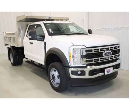 2023 Ford F-550SD XL w/9ft. Aluminum Drop Side Rugby Electric Dump 4WD is a White 2023 Ford F-550 Car for Sale in Canfield OH