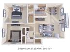 Kingswood Apartments & Townhomes - Two Bedroom 1.5 Bath - 960 sqft