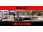 2022 Delta 25 ft gooseneck deckover farm trailer w mega ramp