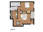 Mosaic Apartments - 1Bed 1Bath Plan B Downstairs