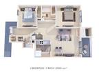 Fox Run Apartments and Townhomes - Two Bedroom 2 Bath - 1,000 sqft