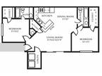 Foxfire Apartments - D - 2 Bed - 2 Bath | 972 sq. ft.