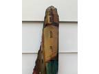 Driftwood Hand Painted with Buildings Landscape & Varnished 14.5” Tall