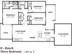 Cedar Crest Apartments - D – Ranch Three Bedroom