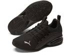 Puma Axelion 19409303 Womens Black Mesh Lace Up Athletic Running Shoes