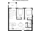 Baydo Flats West - Floor Plan D - 2 Bedroom, 1 Bathroom