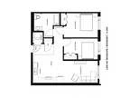 Baydo Flats West - Floor Plan K - 2 Bedrooms, 1 Bathroom