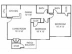 Skyler Ridge Apartments - B1 - 2 Bed - 2 Bath | 972 sq. ft.