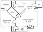 Skyler Ridge Apartments - A3 - 1 Bed - 1 Bath | 760 sq. ft.