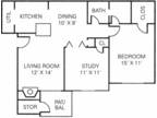 Skyler Ridge Apartments - A4 - 1 Bed - 1 Bath | 821 sq. ft.