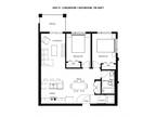 Baydo Flats East - Floor Plan D - 2 Bedrooms, 1 Bathroom