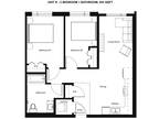 Baydo Flats East - Floor Plan K - 2 Bedrooms, 1 Bathroom