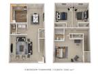 Vineland Village Apartment Homes - Three Bedroom 1.5 Bath Townhome - 1,240 sqft