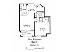 Deer Creek Apartments - 1 Bedroom 1 Bath 860 Sq. Ft.