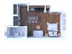 The Victorian Apartments - Studio Floor Plan S5