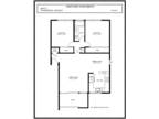 Crestview Apartments - Plan D1: 2 Bed 1 Bath