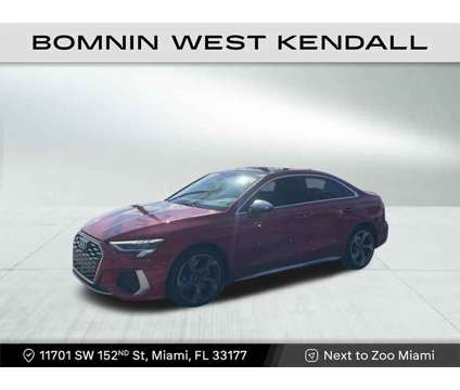 2023 Audi S3 2.0T Premium quattro is a Red 2023 Audi S3 Sedan in Miami FL