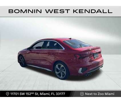 2023 Audi S3 2.0T Premium quattro is a Red 2023 Audi S3 Sedan in Miami FL
