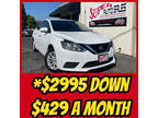 $2995 Down & *$429 a Month on this Gas-Sipper 2018 Nissan Sentra SV 4-Door