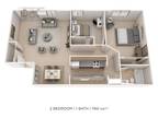 Creek Hill Apartment Homes - Two Bedroom - 760 sqft