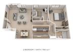 Creek Hill Apartment Homes - Two Bedroom 760 sqft